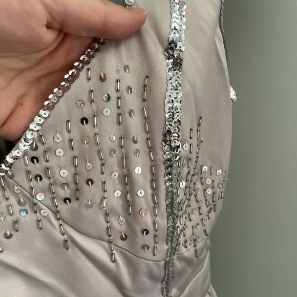 ModCloth Sterling Showers Dress | Balletcore formal dress silky sequins beading - Picture 5 of 15